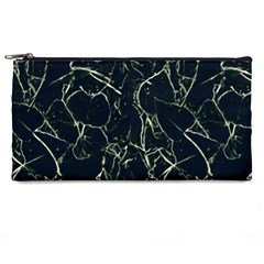 Neon Silhouette Leaves Print Pattern Pencil Case by dflcprintsclothing