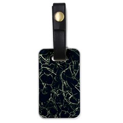 Neon Silhouette Leaves Print Pattern Luggage Tag (one Side) by dflcprintsclothing