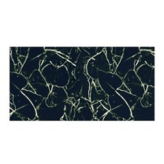 Neon Silhouette Leaves Print Pattern Satin Wrap by dflcprintsclothing