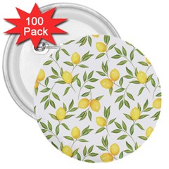 Lemons 3  Buttons (100 Pack)  by Angelandspot