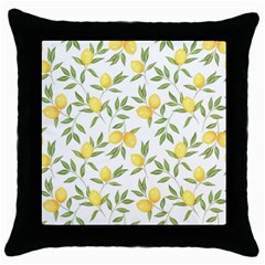 Lemons Throw Pillow Case (black) by Angelandspot