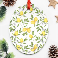 Lemons Oval Filigree Ornament (two Sides) by Angelandspot