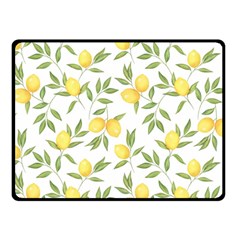 Lemons Double Sided Fleece Blanket (small)  by Angelandspot