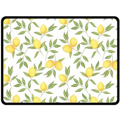 Lemons Double Sided Fleece Blanket (large)  by Angelandspot