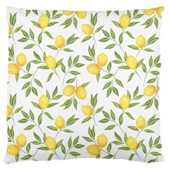 Lemons Large Flano Cushion Case (one Side)