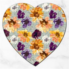 Floral Beauty Jigsaw Puzzle (heart) by Angelandspot