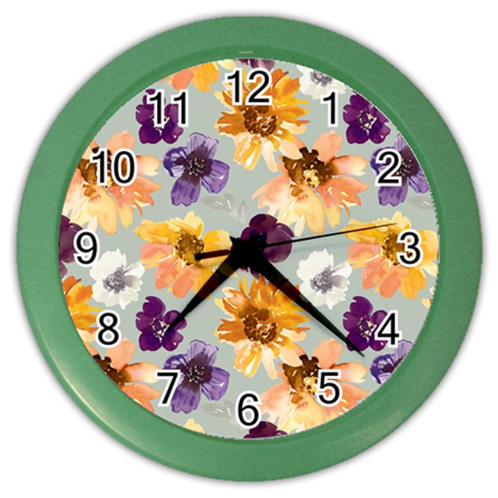 Floral Beauty Color Wall Clock