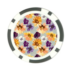 Floral Beauty Poker Chip Card Guard