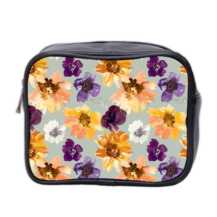 Floral Beauty Mini Toiletries Bag (Two Sides)