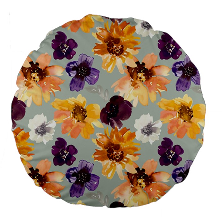 Floral Beauty Large 18  Premium Round Cushions