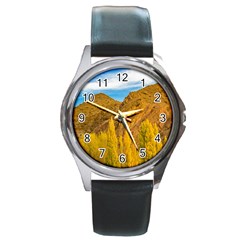 El Leoncito National Park, San Juan Province, Argentina Round Metal Watch by dflcprintsclothing