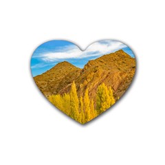 El Leoncito National Park, San Juan Province, Argentina Rubber Coaster (heart)  by dflcprintsclothing