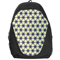 Navy Geometric Stars Pattern  Backpack Bag by Graphika