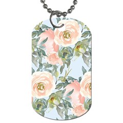 Pink Old Fashioned Roses Dog Tag (two Sides) by Angelandspot