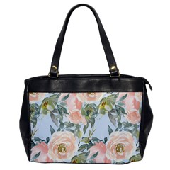 Pink Old Fashioned Roses Oversize Office Handbag