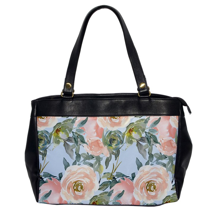 Pink Old Fashioned Roses Oversize Office Handbag