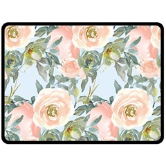 Pink Old Fashioned Roses Fleece Blanket (large) 