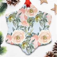 Pink Old Fashioned Roses Ornament (snowflake)