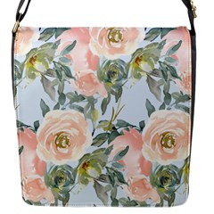 Pink Old Fashioned Roses Flap Closure Messenger Bag (s) by Angelandspot