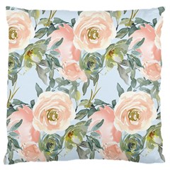 Pink Old Fashioned Roses Large Flano Cushion Case (one Side) by Angelandspot