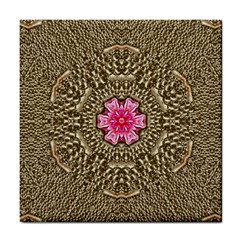 Earth Can Be A Beautiful Flower In The Universe Tile Coaster by pepitasart