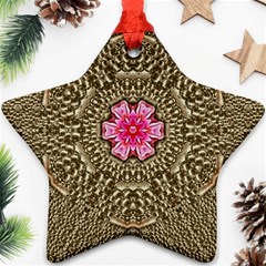 Earth Can Be A Beautiful Flower In The Universe Ornament (star) by pepitasart