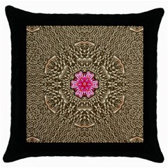 Earth Can Be A Beautiful Flower In The Universe Throw Pillow Case (black) by pepitasart