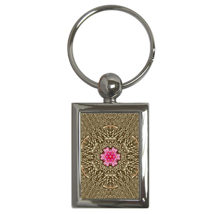 Earth Can Be A Beautiful Flower In The Universe Key Chain (Rectangle)