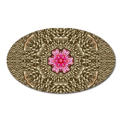 Earth Can Be A Beautiful Flower In The Universe Oval Magnet by pepitasart