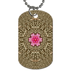 Earth Can Be A Beautiful Flower In The Universe Dog Tag (one Side) by pepitasart