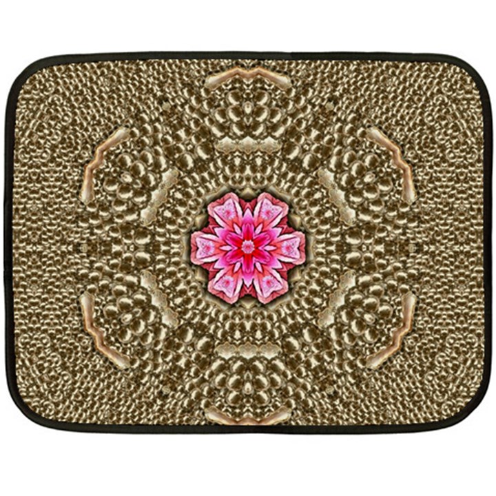 Earth Can Be A Beautiful Flower In The Universe Fleece Blanket (Mini)