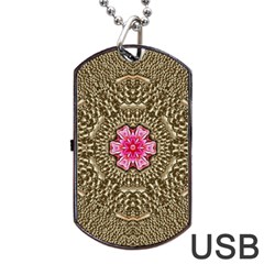 Earth Can Be A Beautiful Flower In The Universe Dog Tag Usb Flash (two Sides) by pepitasart