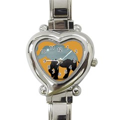 Illustrations Sketch Elephant Wallpaper Heart Italian Charm Watch by HermanTelo