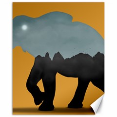 Illustrations Sketch Elephant Wallpaper Canvas 16  X 20 