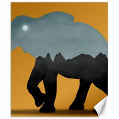 Illustrations Sketch Elephant Wallpaper Canvas 20  X 24  by HermanTelo