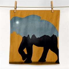 Illustrations Sketch Elephant Wallpaper Face Towel by HermanTelo