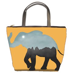 Illustrations Sketch Elephant Wallpaper Bucket Bag by HermanTelo