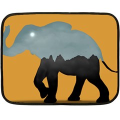 Illustrations Sketch Elephant Wallpaper Fleece Blanket (mini)