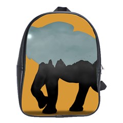 Illustrations Sketch Elephant Wallpaper School Bag (large) by HermanTelo