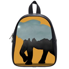 Illustrations Sketch Elephant Wallpaper School Bag (small)