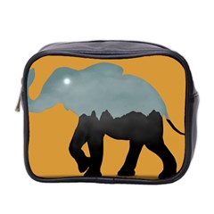 Illustrations Sketch Elephant Wallpaper Mini Toiletries Bag (two Sides)