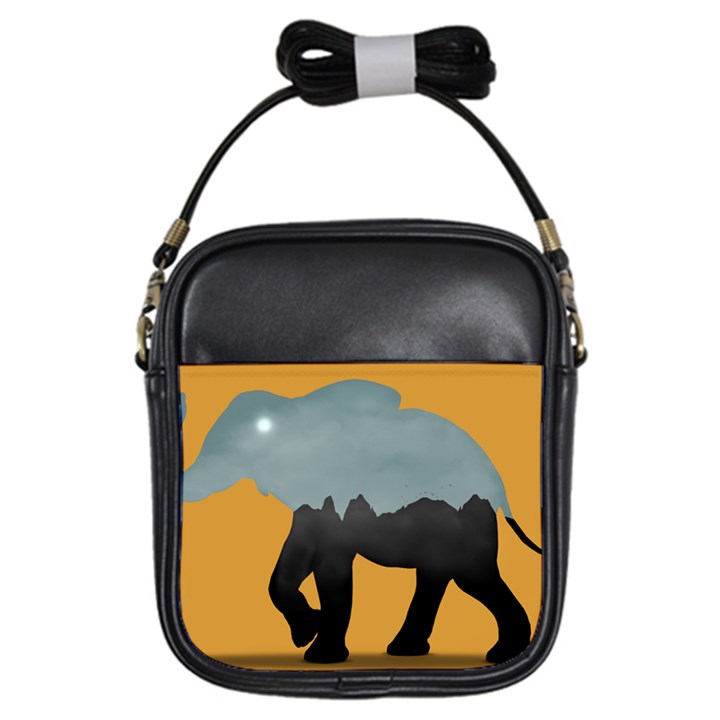 Illustrations Sketch Elephant Wallpaper Girls Sling Bag