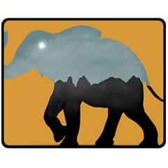 Illustrations Sketch Elephant Wallpaper Fleece Blanket (medium) 