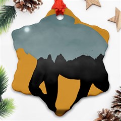 Illustrations Sketch Elephant Wallpaper Ornament (snowflake)