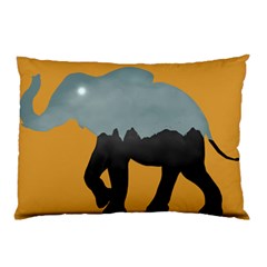 Illustrations Sketch Elephant Wallpaper Pillow Case (two Sides)