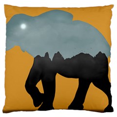 Illustrations Sketch Elephant Wallpaper Large Cushion Case (one Side)