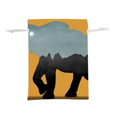 Illustrations Sketch Elephant Wallpaper Lightweight Drawstring Pouch (l) by HermanTelo