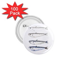 Pencil Fish Sardine Drawing 1 75  Buttons (100 Pack)  by HermanTelo