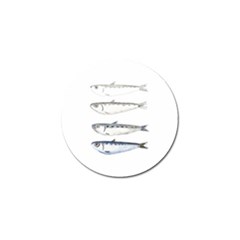 Pencil Fish Sardine Drawing Golf Ball Marker (4 Pack) by HermanTelo