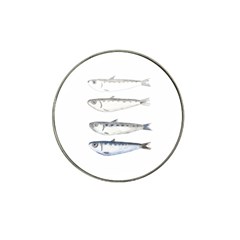 Pencil Fish Sardine Drawing Hat Clip Ball Marker (4 Pack)